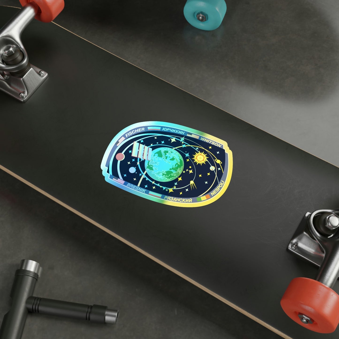 ISS Expedition 52 (NASA) Holographic STICKER Die-Cut Vinyl Decal-The Sticker Space