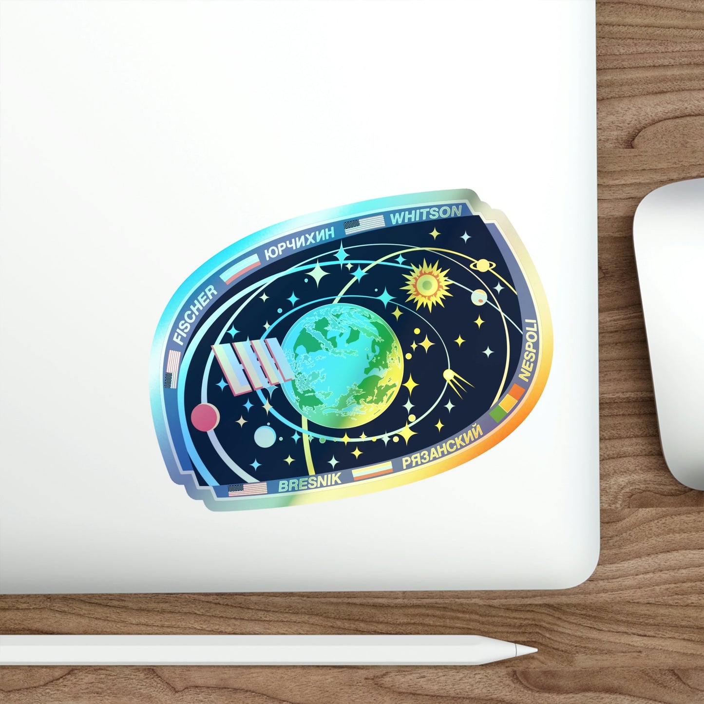 ISS Expedition 52 (NASA) Holographic STICKER Die-Cut Vinyl Decal-The Sticker Space