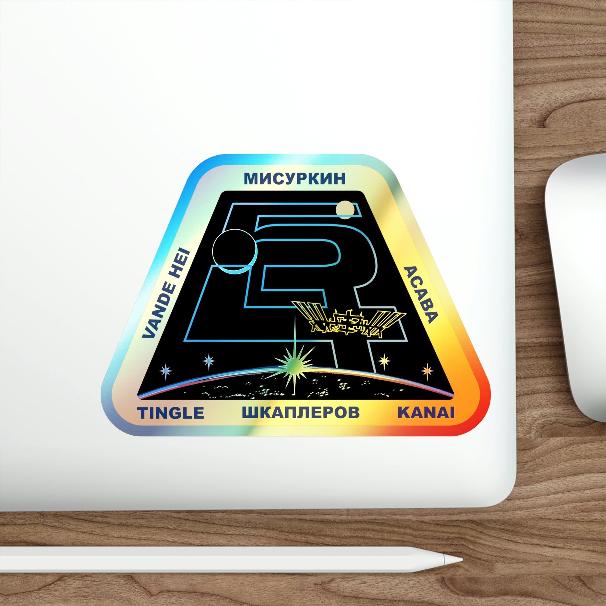 ISS Expedition 54 (NASA) Holographic STICKER Die-Cut Vinyl Decal-The Sticker Space