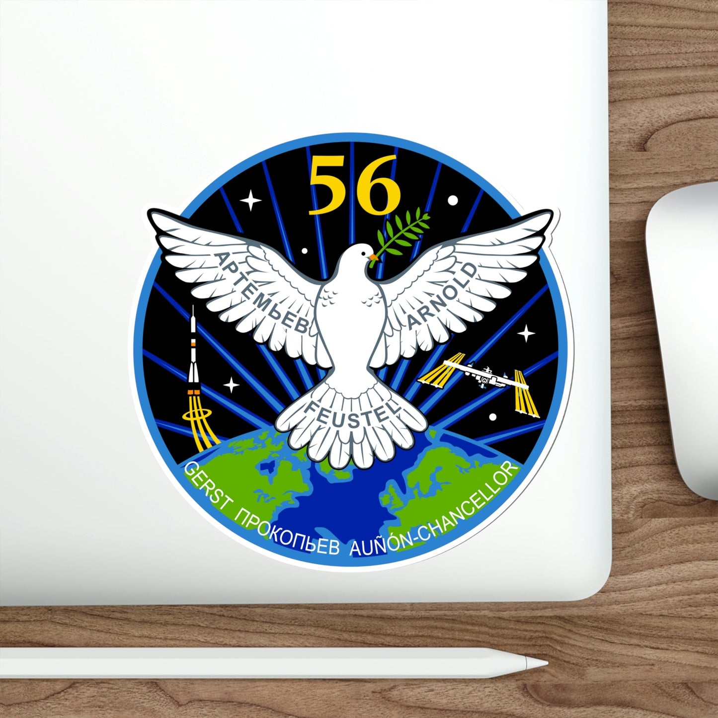 ISS Expedition 56 (NASA) STICKER Vinyl Die-Cut Decal-The Sticker Space