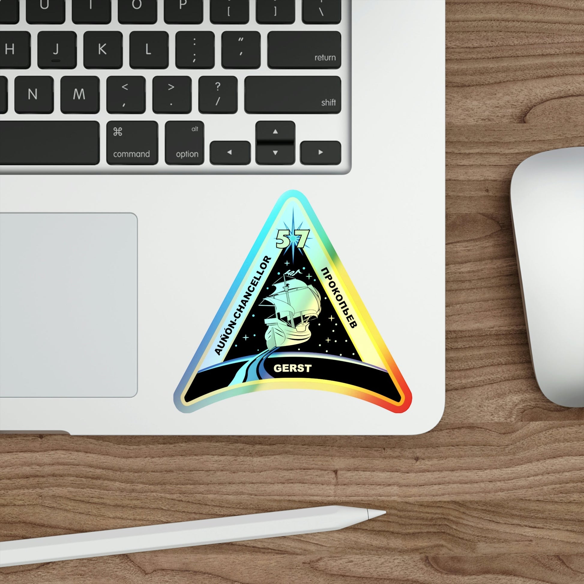 ISS Expedition 57 (NASA) Holographic STICKER Die-Cut Vinyl Decal-The Sticker Space