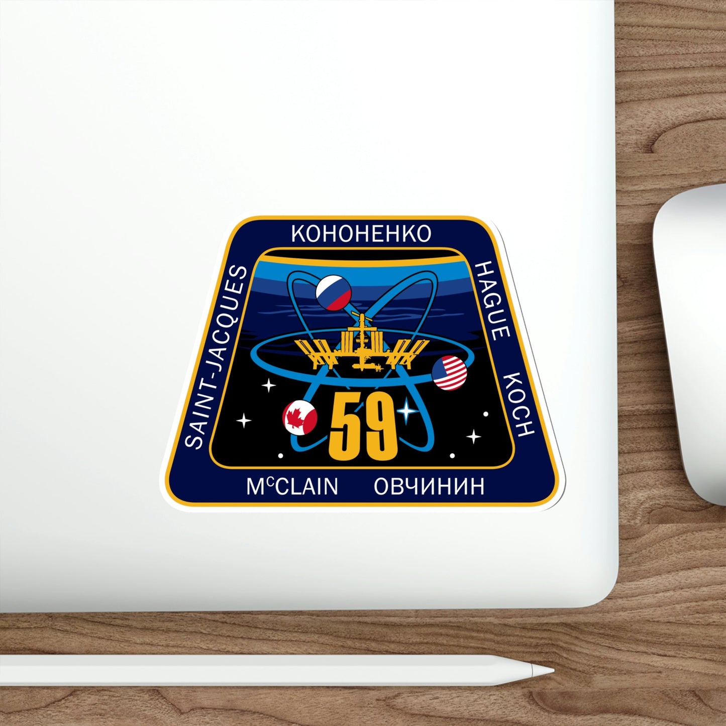 ISS Expedition 59 (NASA) STICKER Vinyl Die-Cut Decal-The Sticker Space