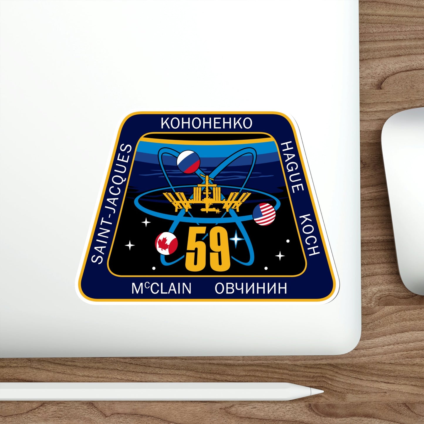 ISS Expedition 59 (NASA) STICKER Vinyl Die-Cut Decal-The Sticker Space