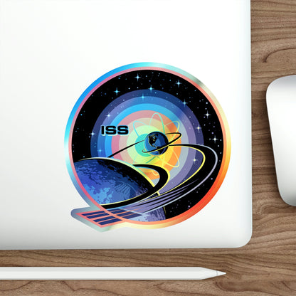 ISS Expedition 63 (NASA) Holographic STICKER Die-Cut Vinyl Decal-The Sticker Space