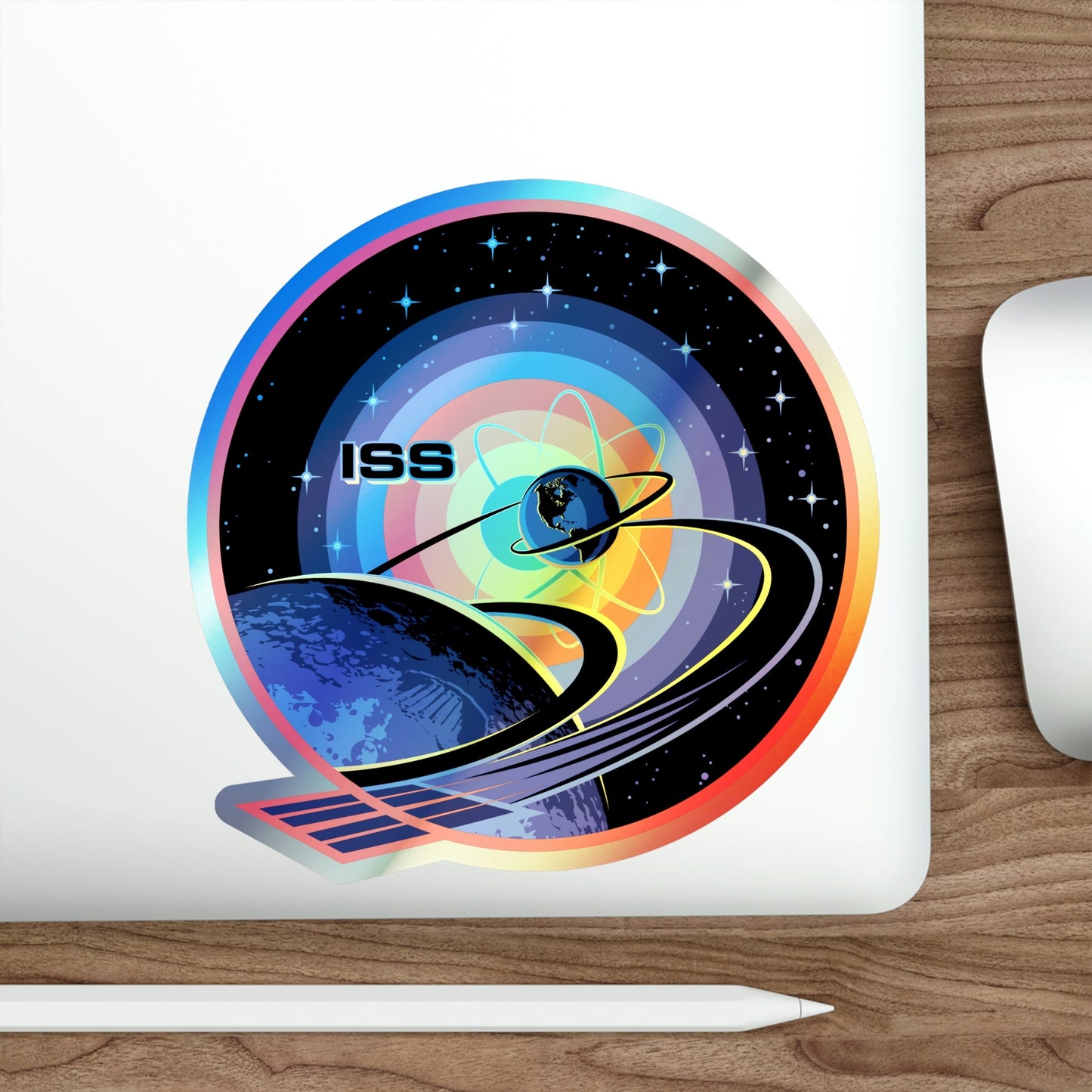 ISS Expedition 63 (NASA) Holographic STICKER Die-Cut Vinyl Decal-The Sticker Space