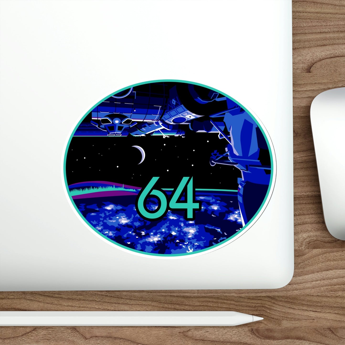 ISS Expedition 64 (NASA) STICKER Vinyl Die-Cut Decal-The Sticker Space