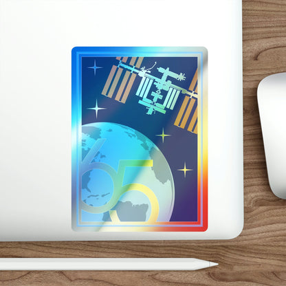 ISS Expedition 65 (NASA) Holographic STICKER Die-Cut Vinyl Decal-The Sticker Space