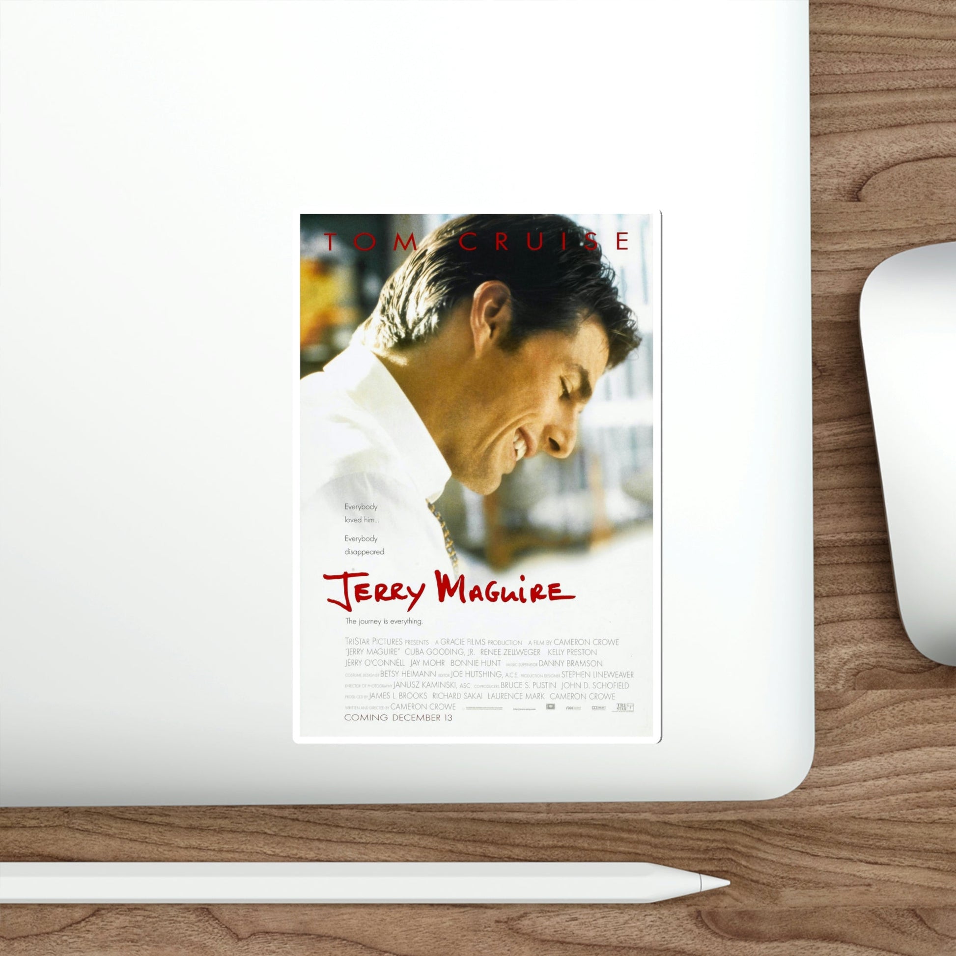 Jerry Maguire 1996 Movie Poster STICKER Vinyl Die-Cut Decal-The Sticker Space