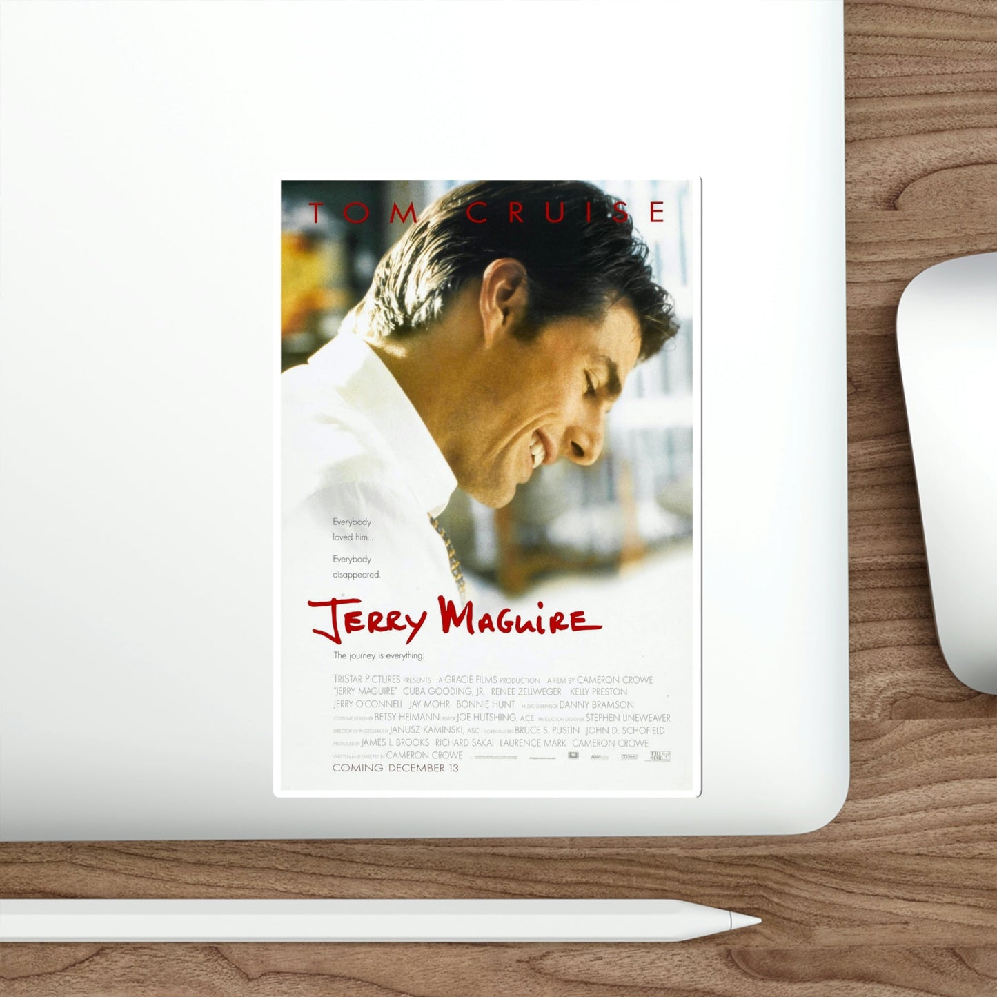 Jerry Maguire 1996 Movie Poster STICKER Vinyl Die-Cut Decal-The Sticker Space