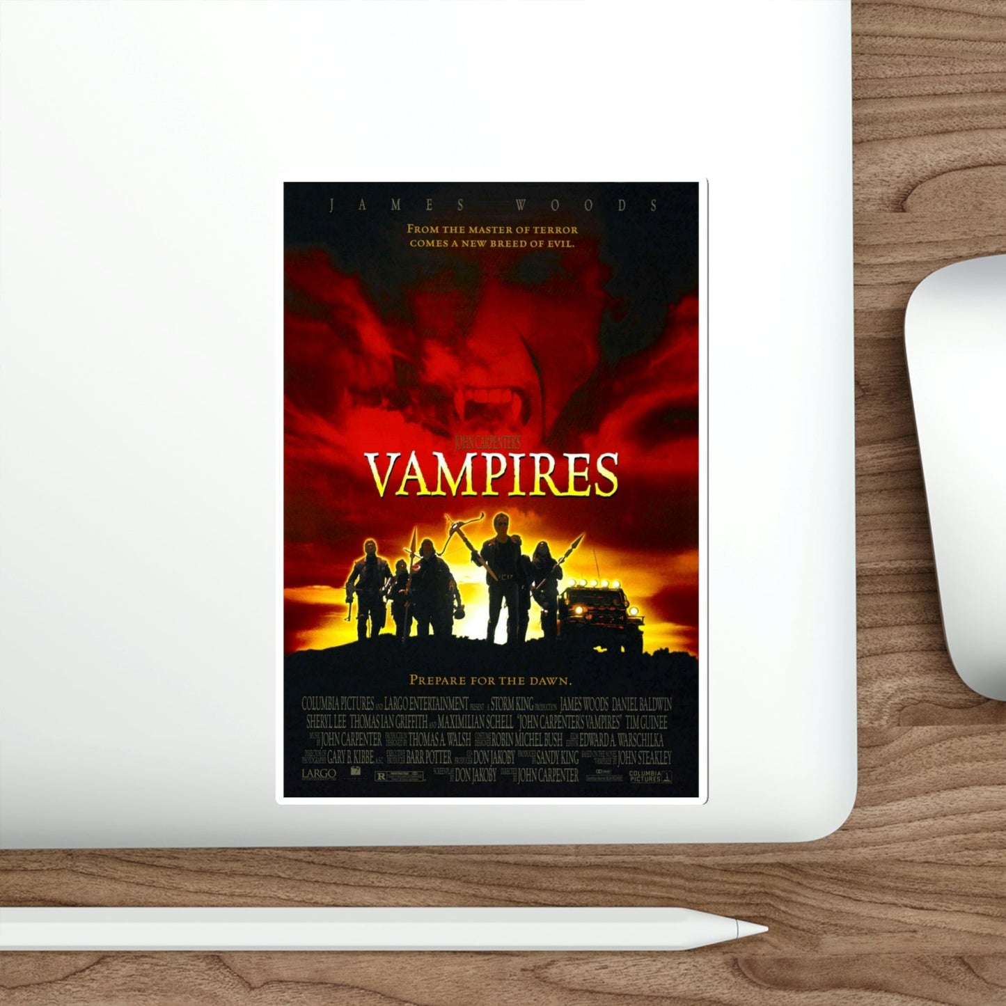 John Carpenters Vampires 1998 Movie Poster STICKER Vinyl Die-Cut Decal-The Sticker Space