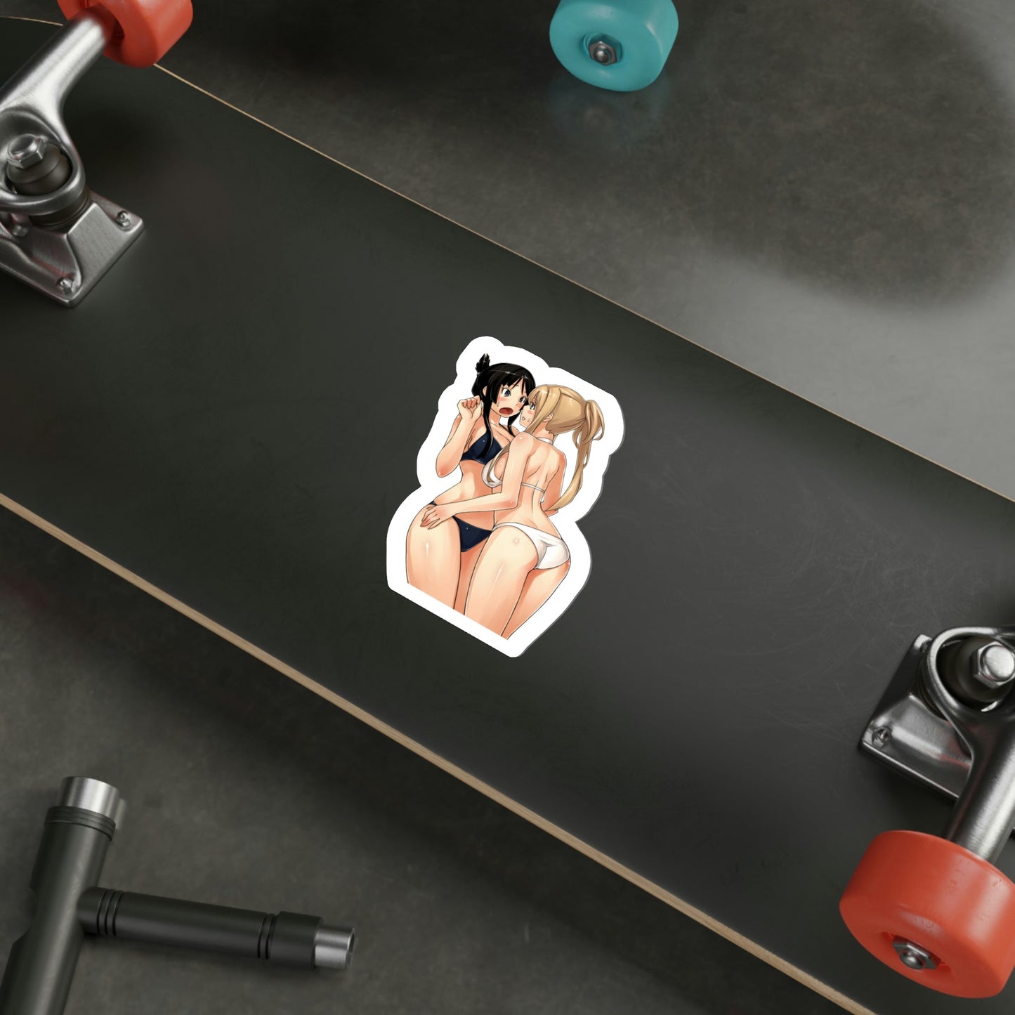 K-ON! - Mio Akiyama and Tsumugi Kotobuki (Anime/Ecchi/Waifu) STICKER Vinyl Die-Cut Decal-The Sticker Space