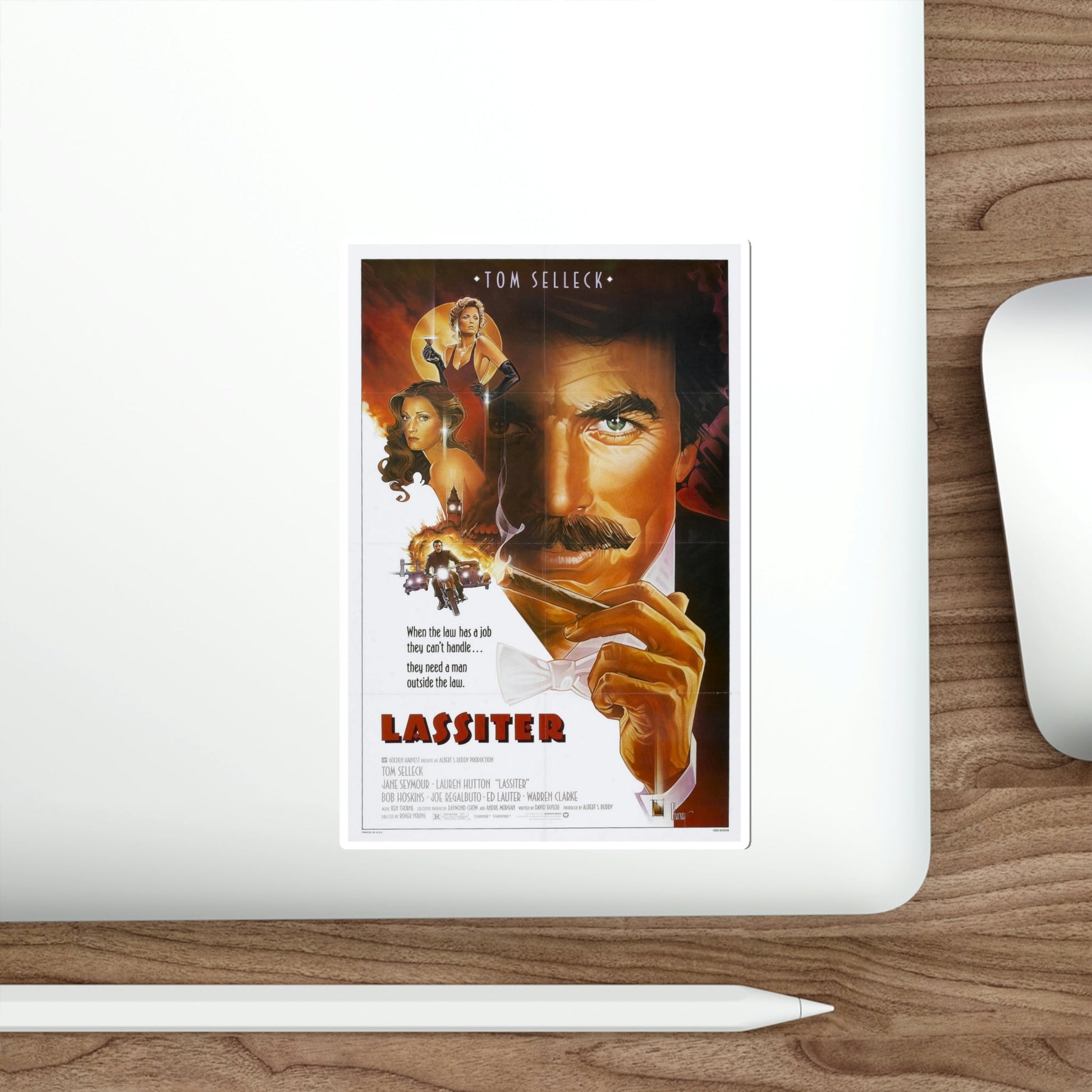 Lassiter 1984 Movie Poster STICKER Vinyl Die-Cut Decal-The Sticker Space