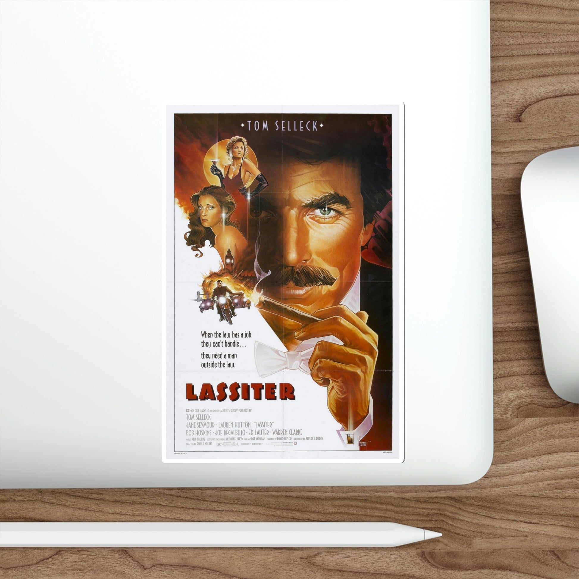 Lassiter 1984 Movie Poster STICKER Vinyl Die-Cut Decal-The Sticker Space