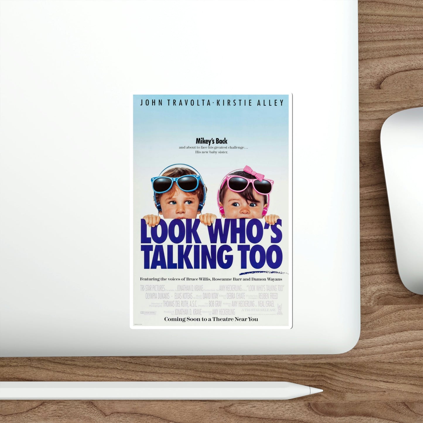 Look Whos Talking Too 1990 Movie Poster STICKER Vinyl Die-Cut Decal-The Sticker Space