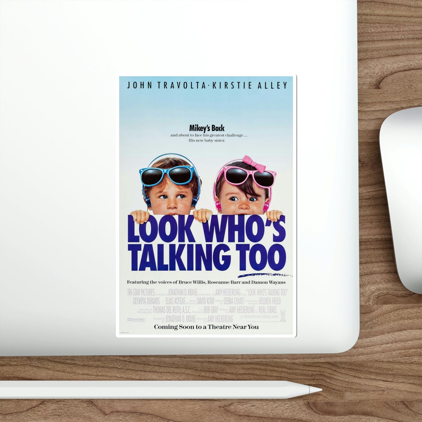 Look Whos Talking Too 1990 Movie Poster STICKER Vinyl Die-Cut Decal-The Sticker Space