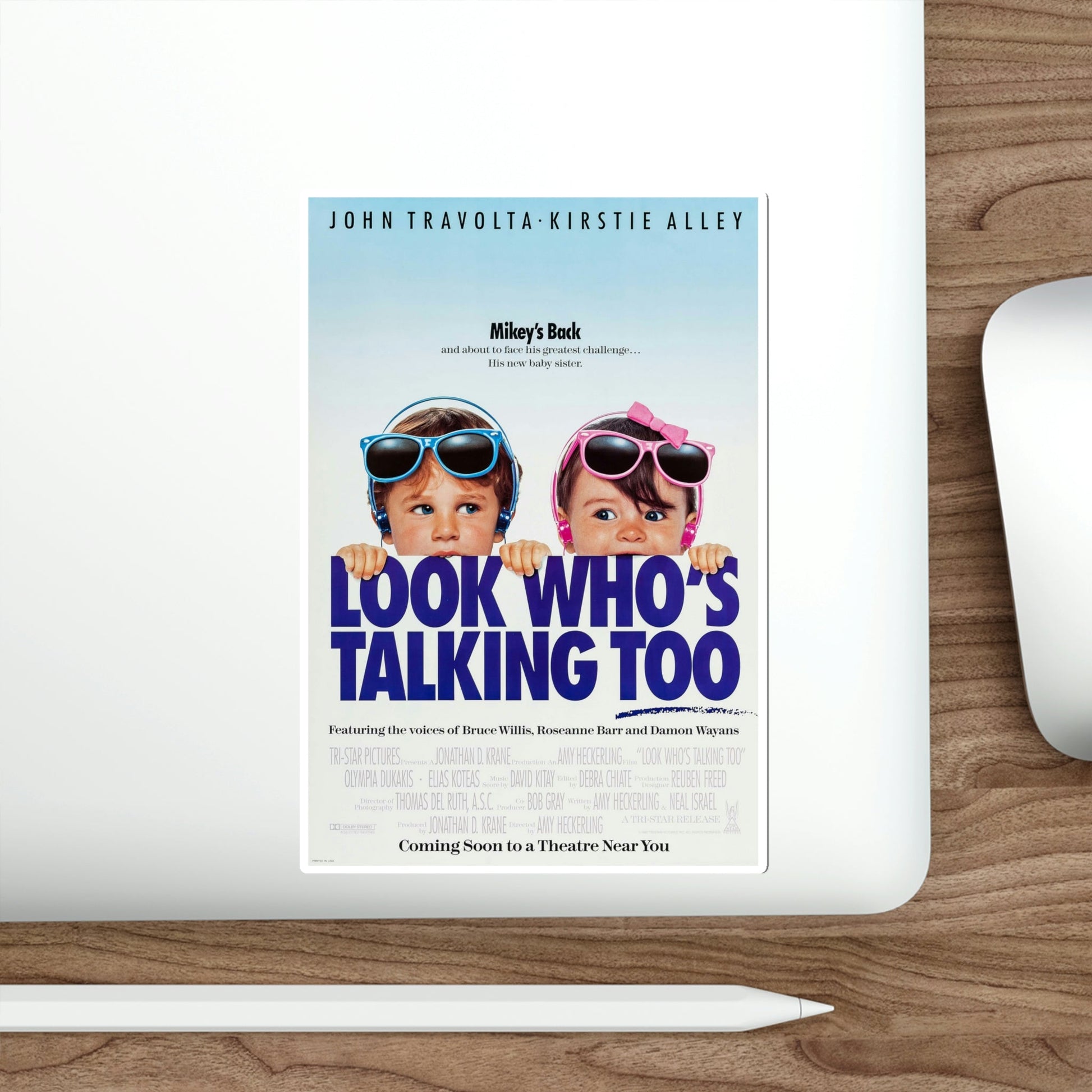 Look Whos Talking Too 1990 Movie Poster STICKER Vinyl Die-Cut Decal-The Sticker Space