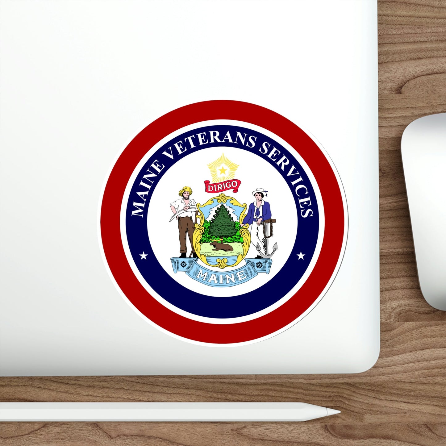 Maine Bureau of Veterans Services STICKER Vinyl Die-Cut Decal-The Sticker Space