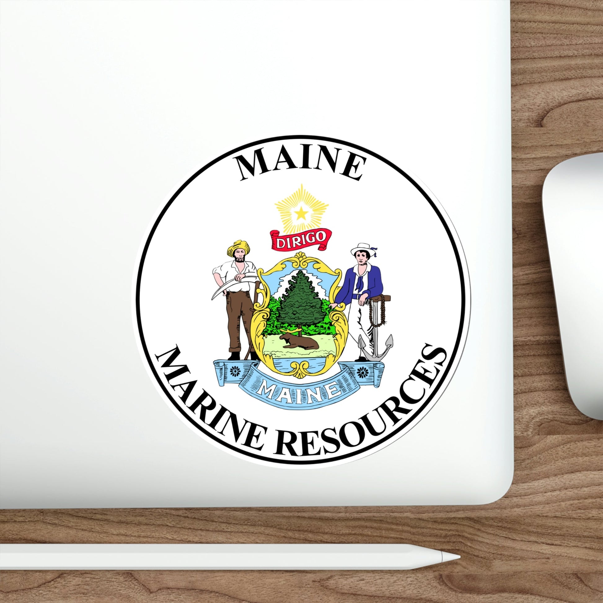 Maine Department of Marine Resources STICKER Vinyl Die-Cut Decal-The Sticker Space