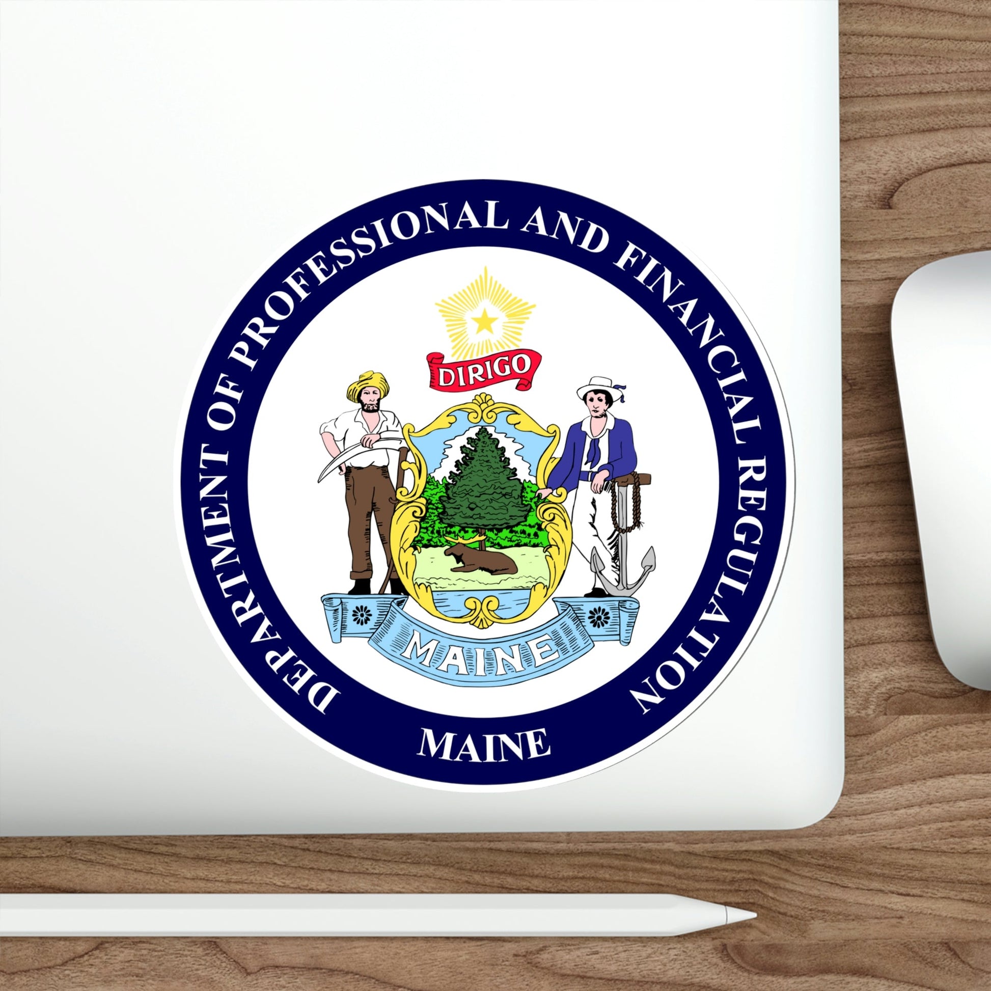 Maine Department of Professional and Financial Regulation STICKER Vinyl Die-Cut Decal-The Sticker Space