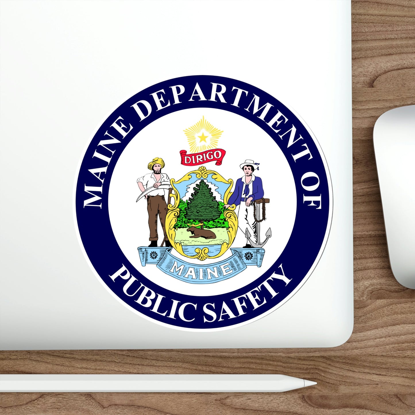 Maine Department of Public Safety STICKER Vinyl Die-Cut Decal-The Sticker Space