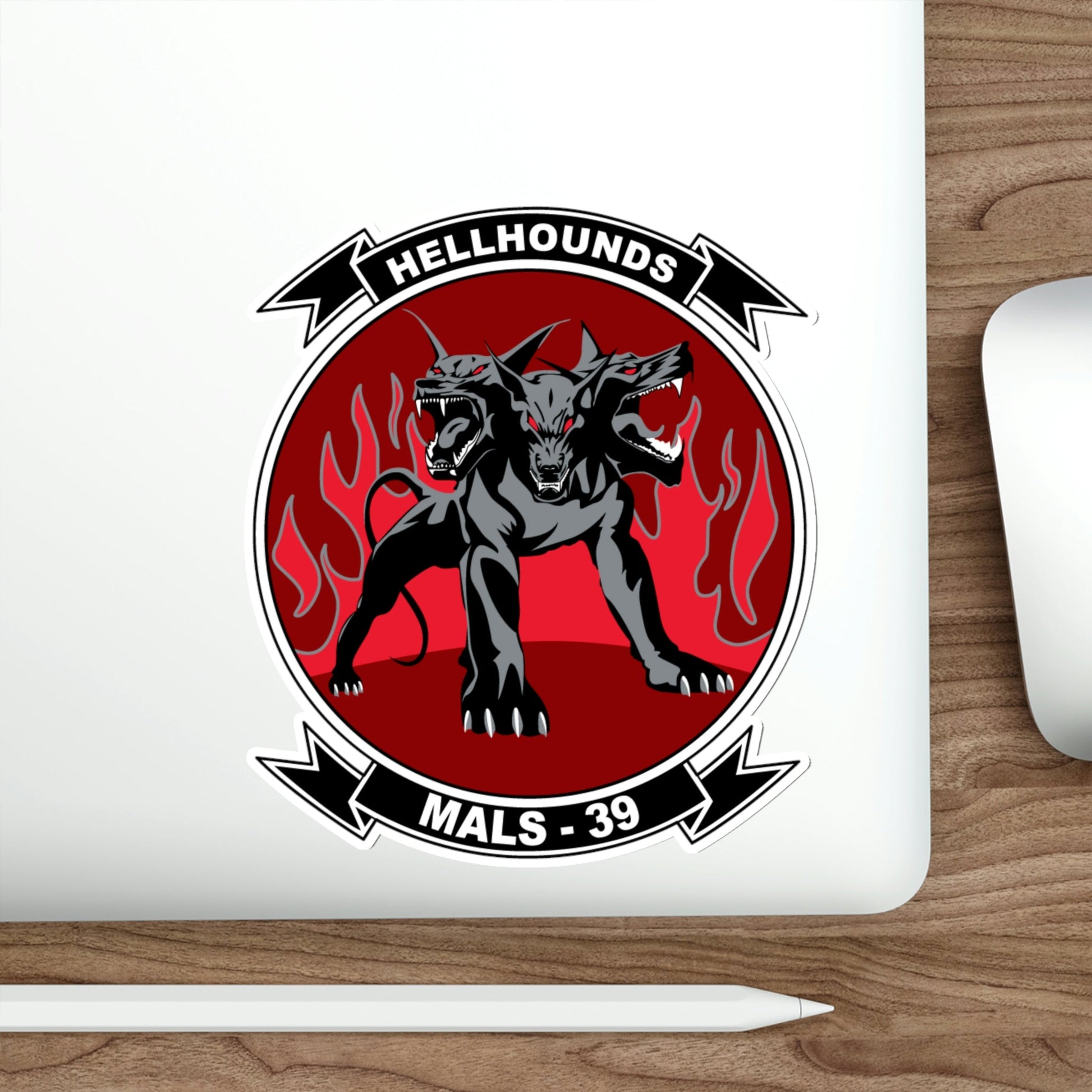 MALS 39 Hellhounds (USMC) STICKER Vinyl Die-Cut Decal-The Sticker Space