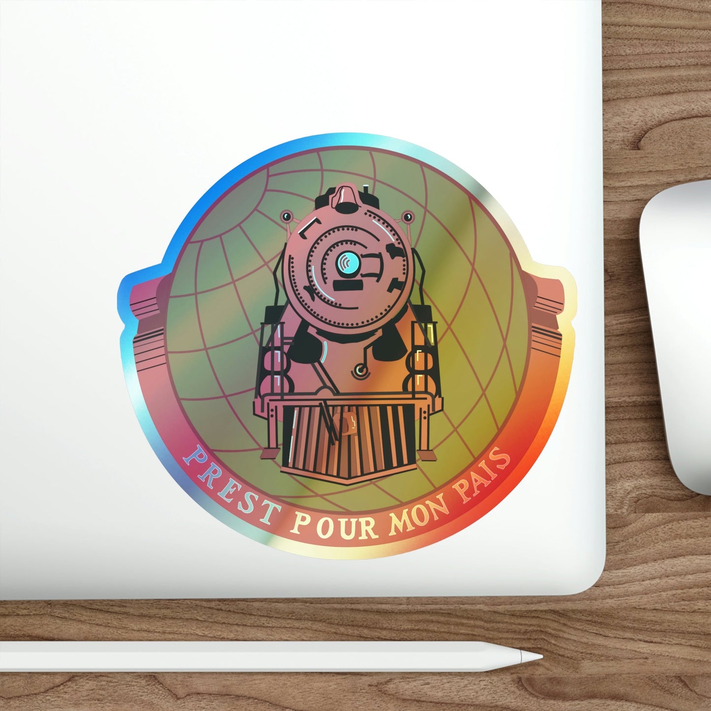 Military Railway Service (U.S. Army) Holographic STICKER Die-Cut Vinyl Decal-The Sticker Space