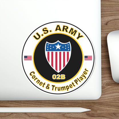 MOS 02B Coronet & Trumpet Player (U.S. Army) STICKER Vinyl Die-Cut Decal-The Sticker Space