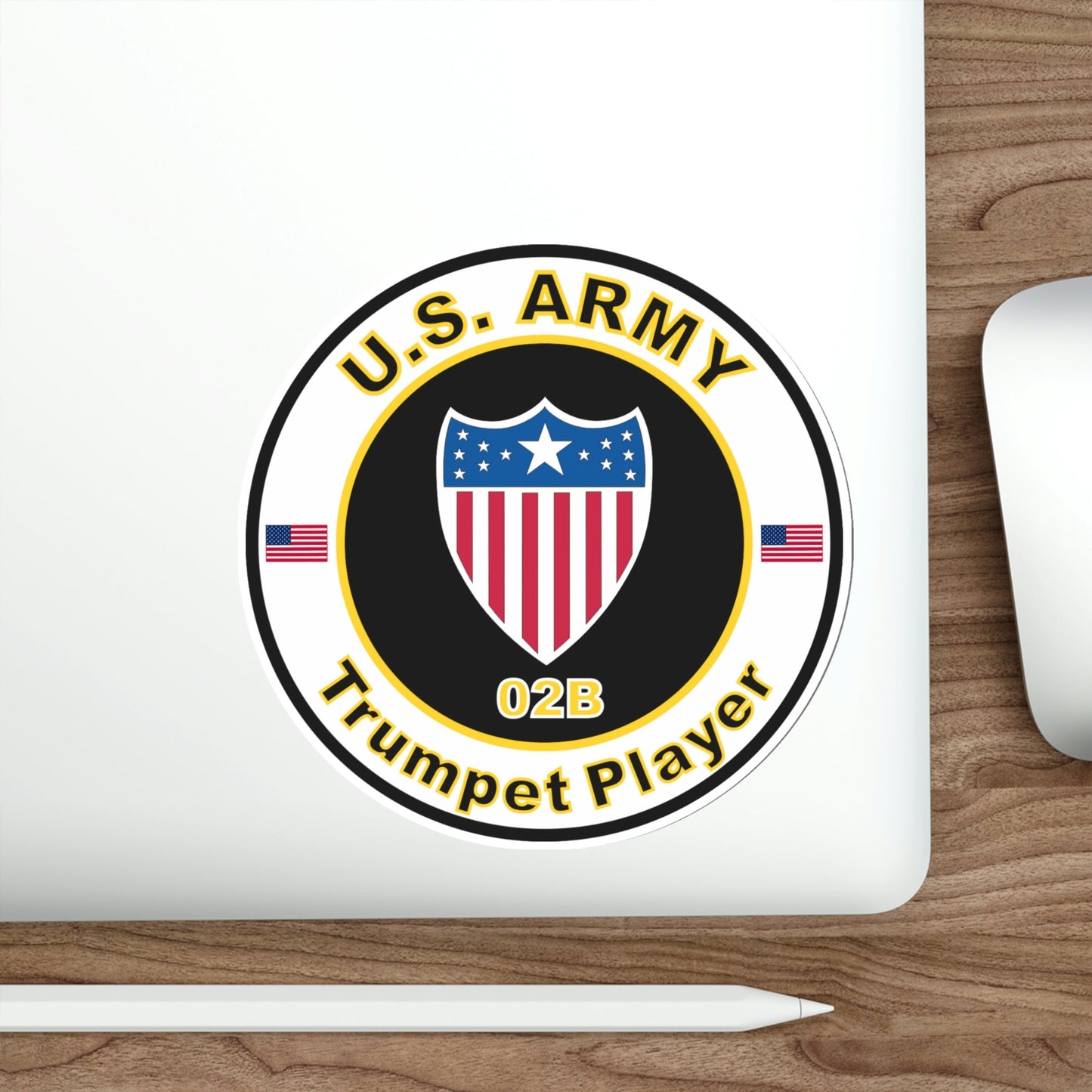 MOS 02B Trumpet Player (U.S. Army) STICKER Vinyl Die-Cut Decal-The Sticker Space