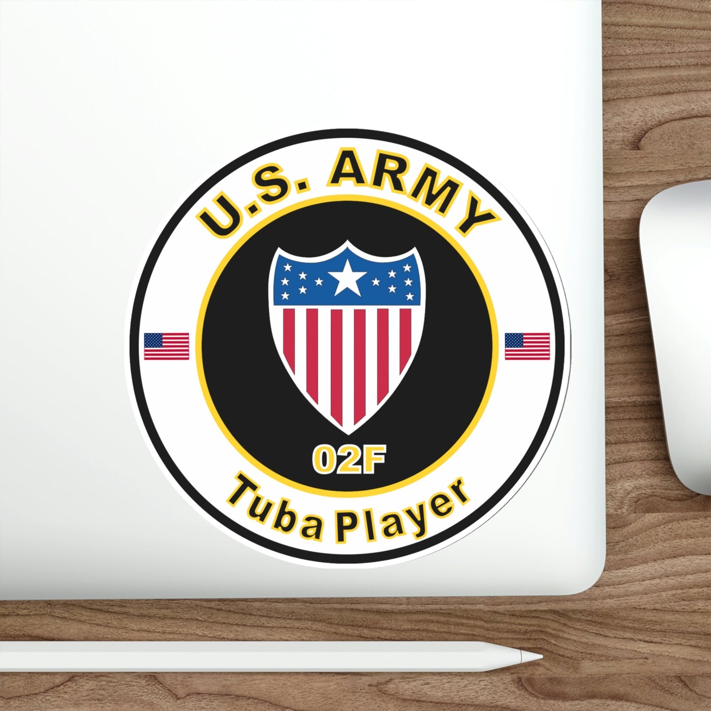 MOS 02F Tuba Player (U.S. Army) STICKER Vinyl Die-Cut Decal-The Sticker Space