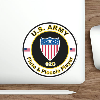 MOS 02G Flute & Piccolo Player (U.S. Army) STICKER Vinyl Die-Cut Decal-The Sticker Space