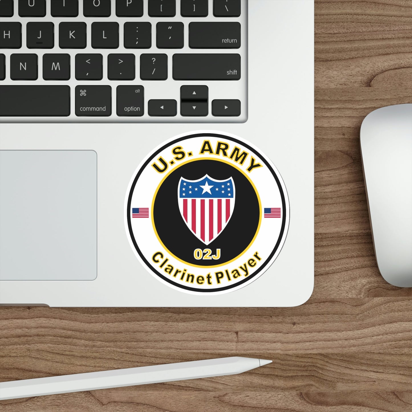 MOS 02J Clarinet Player (U.S. Army) STICKER Vinyl Die-Cut Decal-The Sticker Space