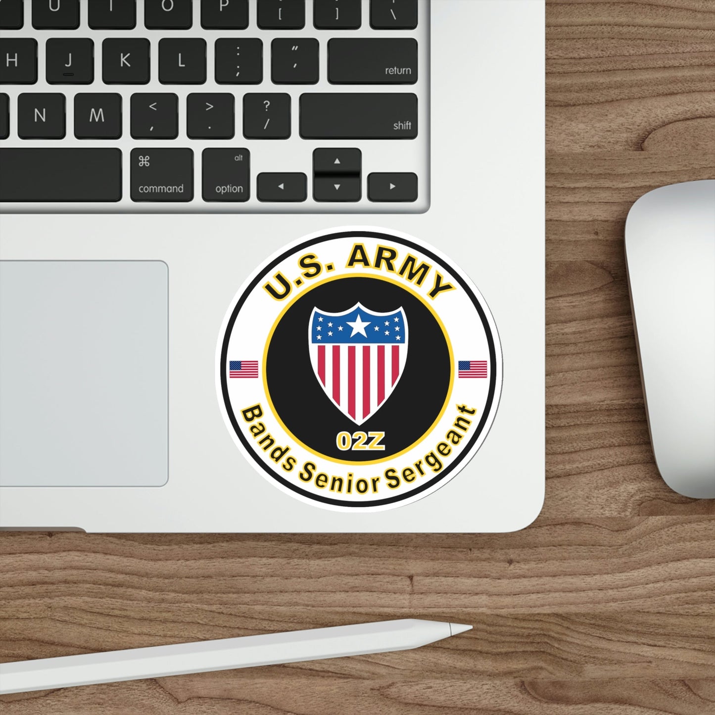 MOS 02Z Bands Senior Sergeant (U.S. Army) STICKER Vinyl Die-Cut Decal-The Sticker Space