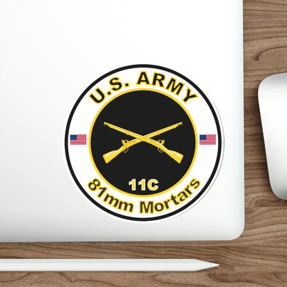 MOS 11C 81mm Mortars (U.S. Army) STICKER Vinyl Die-Cut Decal-The Sticker Space