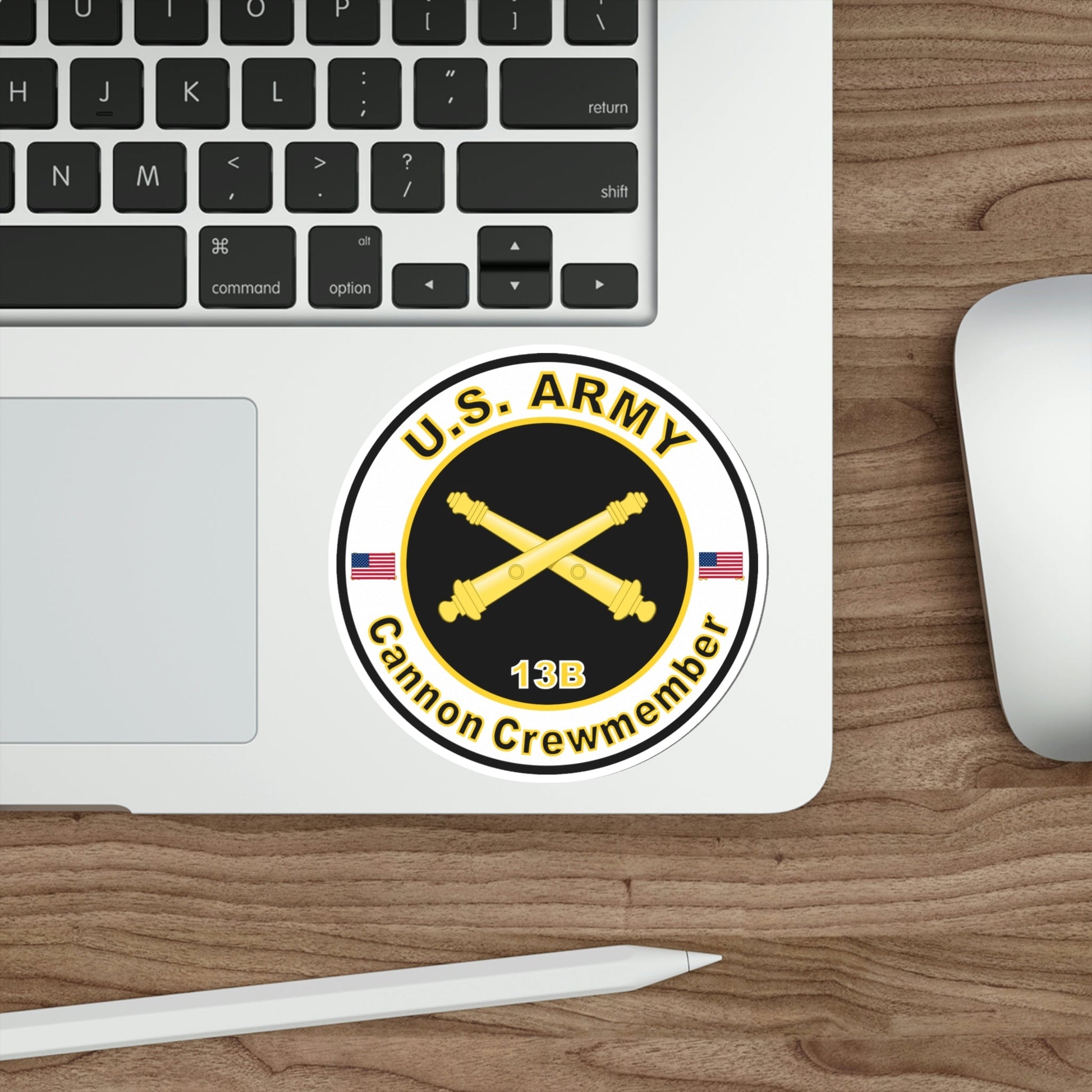 MOS 13B Cannon Crewmember (U.S. Army) STICKER Vinyl Die-Cut Decal-The Sticker Space