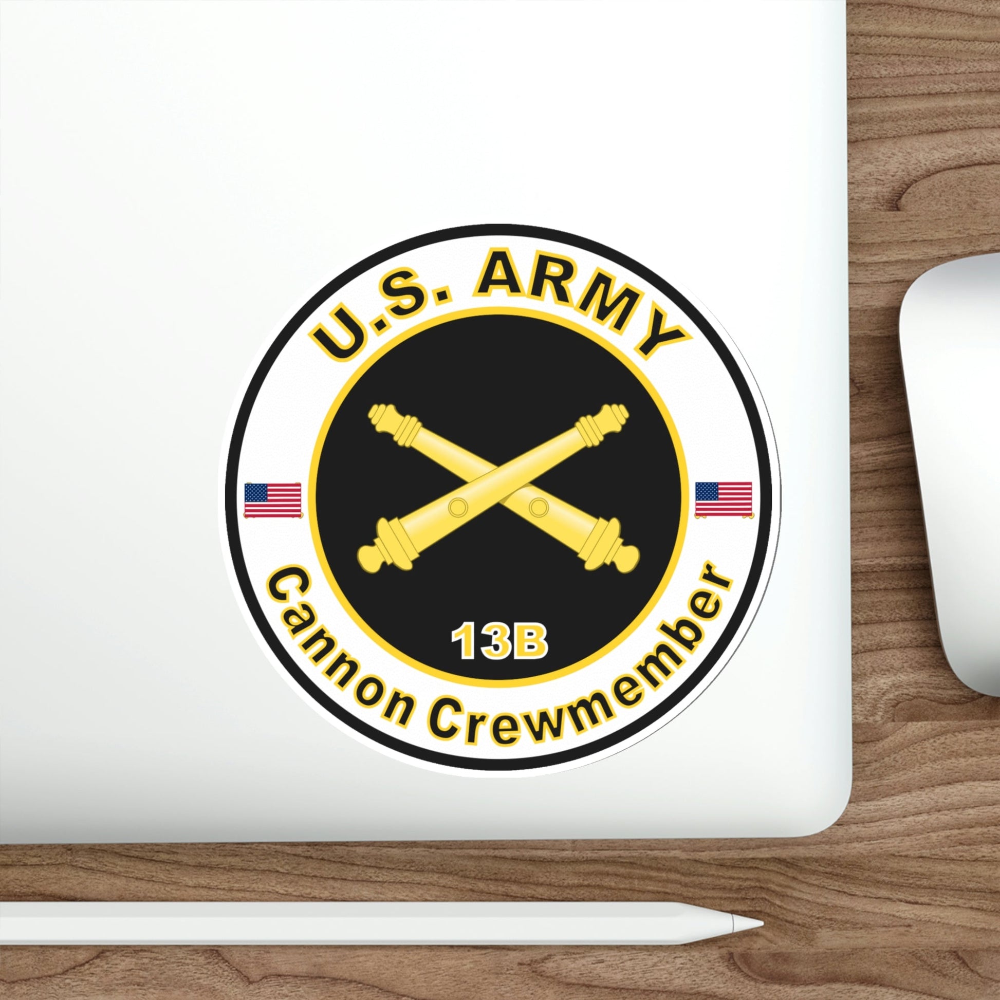 MOS 13B Cannon Crewmember (U.S. Army) STICKER Vinyl Die-Cut Decal-The Sticker Space