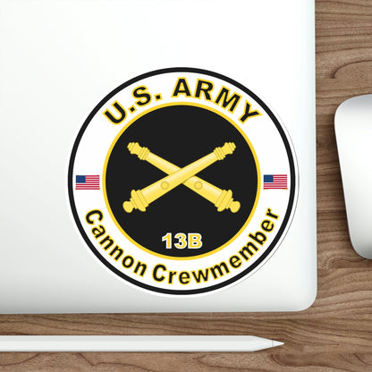 MOS 13B Cannon Crewmember (U.S. Army) STICKER Vinyl Die-Cut Decal-The Sticker Space