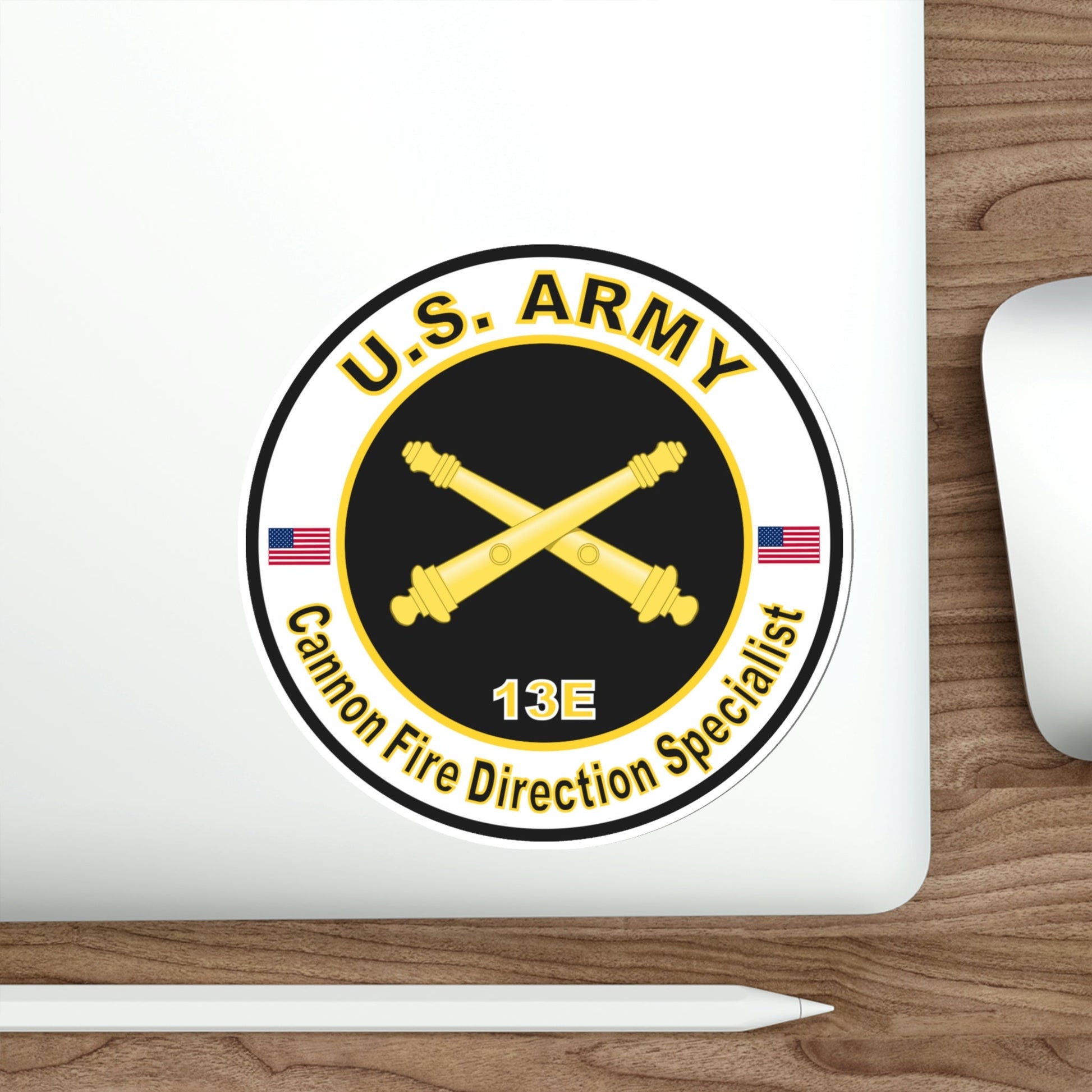 MOS 13E Cannon Fire Direction Specialist (U.S. Army) STICKER Vinyl Die-Cut Decal-The Sticker Space