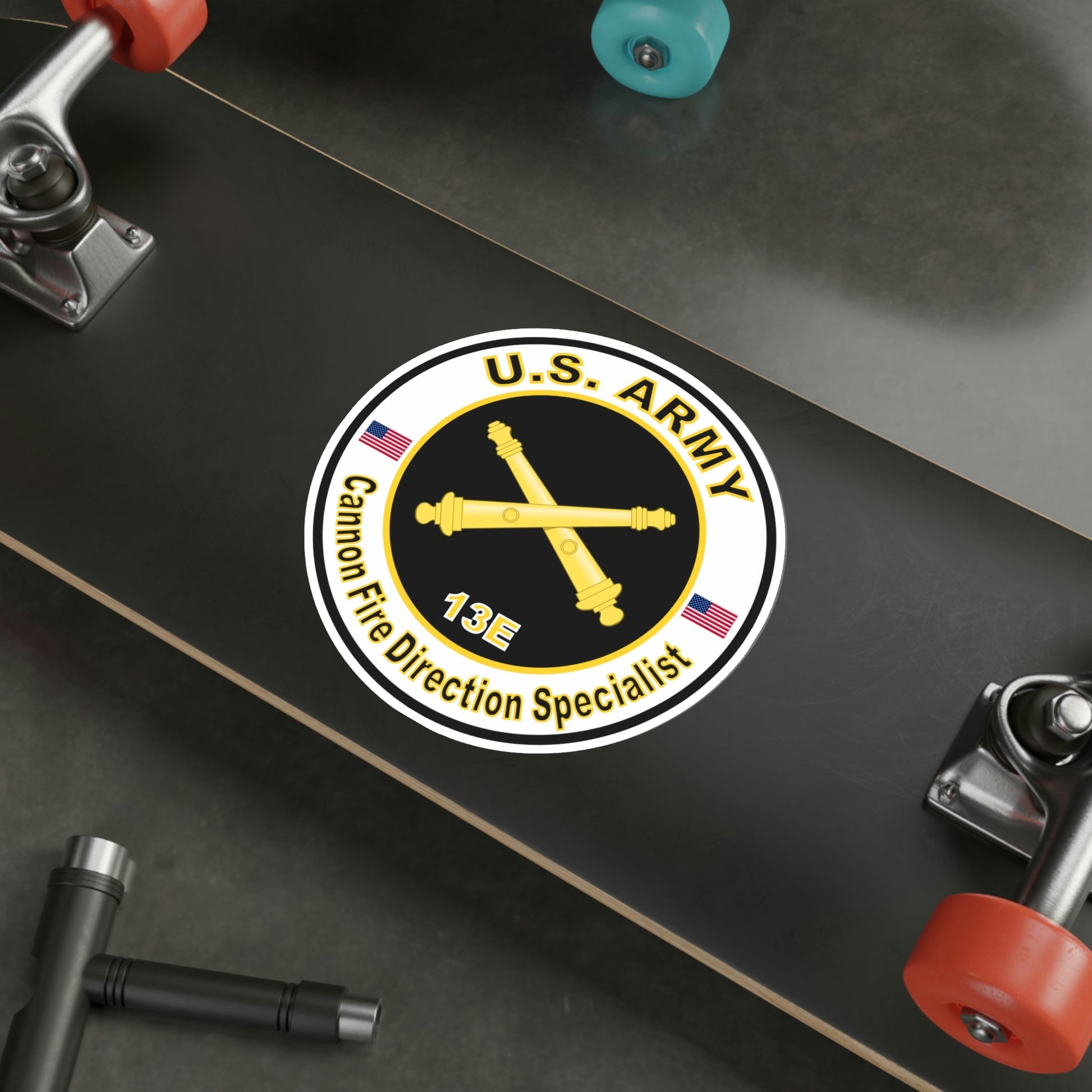 MOS 13E Cannon Fire Direction Specialist (U.S. Army) STICKER Vinyl Die-Cut Decal-The Sticker Space