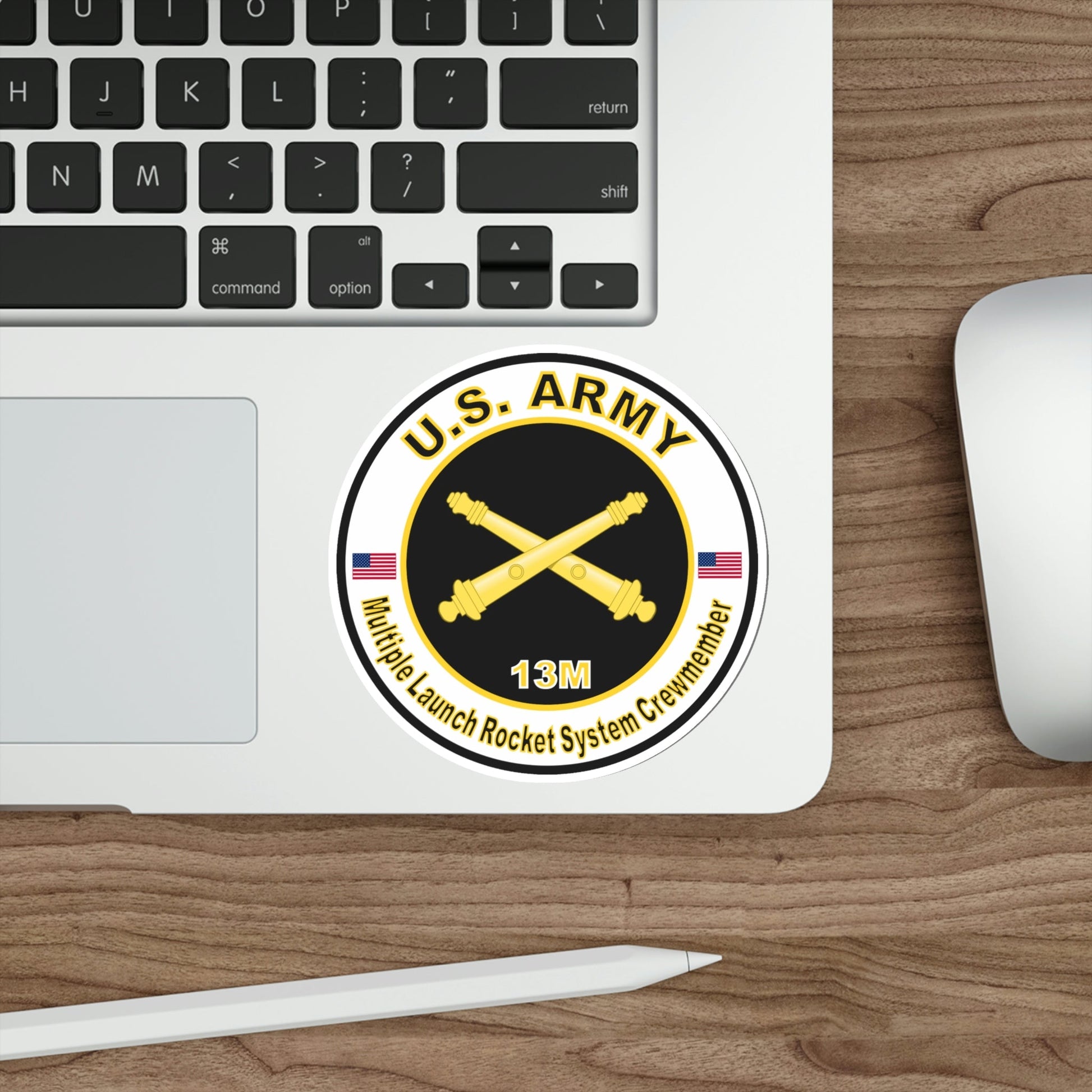 MOS 13M Multiple Launch Rocket System Crewmember (U.S. Army) STICKER Vinyl Die-Cut Decal-The Sticker Space