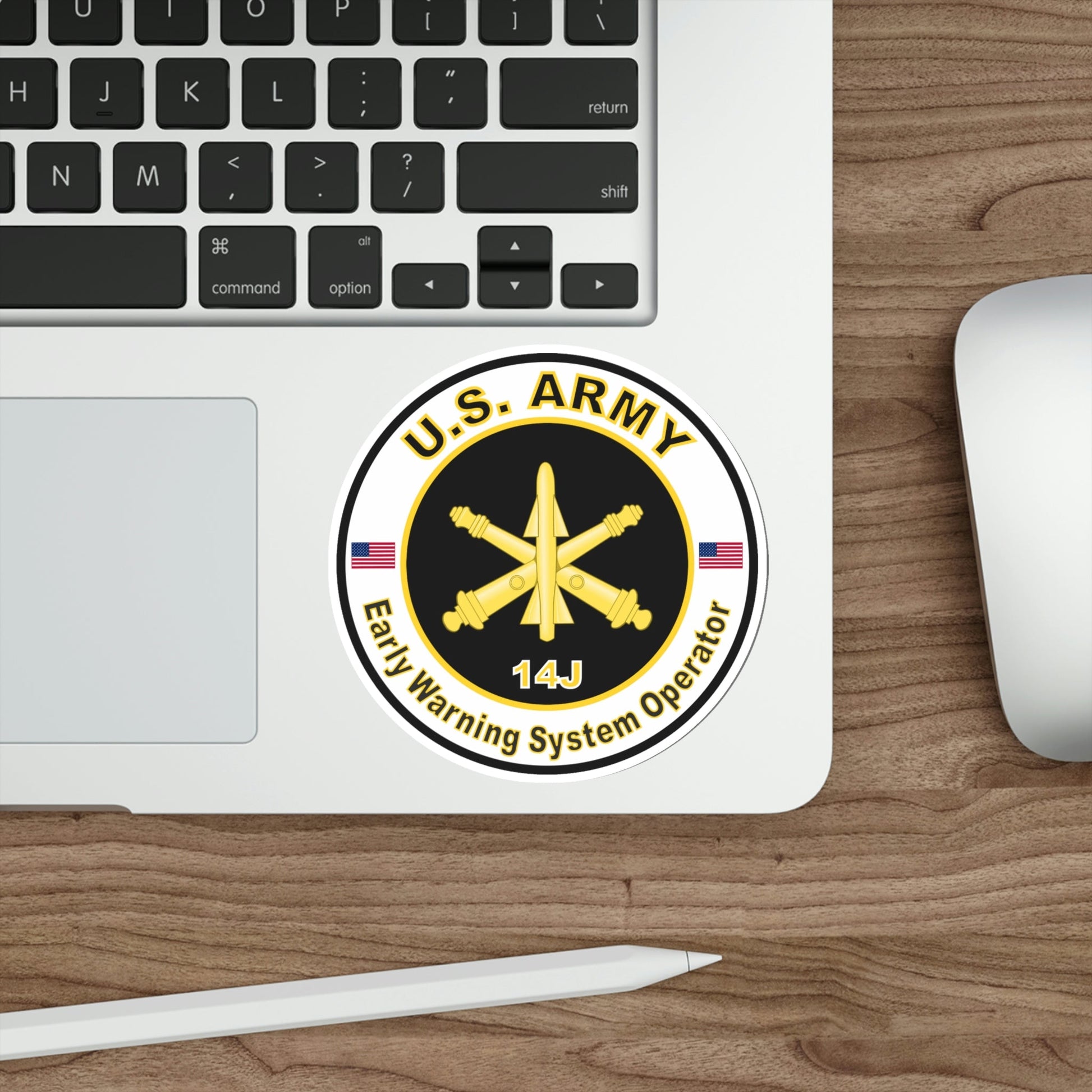 MOS 14J Early Warning System Operator (U.S. Army) STICKER Vinyl Die-Cut Decal-The Sticker Space