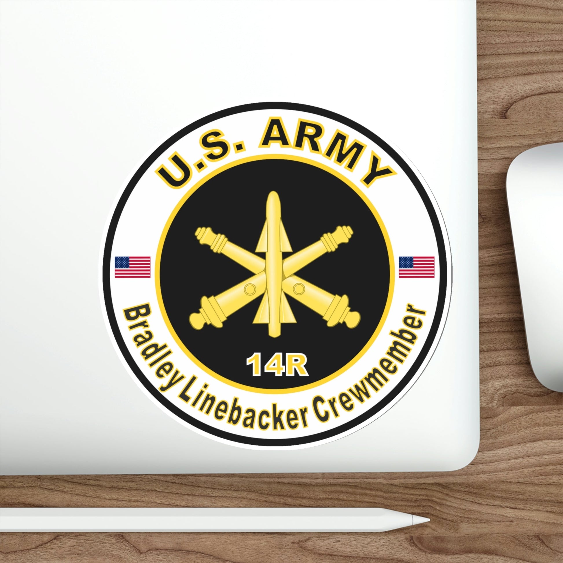 MOS 14R Bradley Linebacker Crewmember (U.S. Army) STICKER Vinyl Die-Cut Decal-The Sticker Space