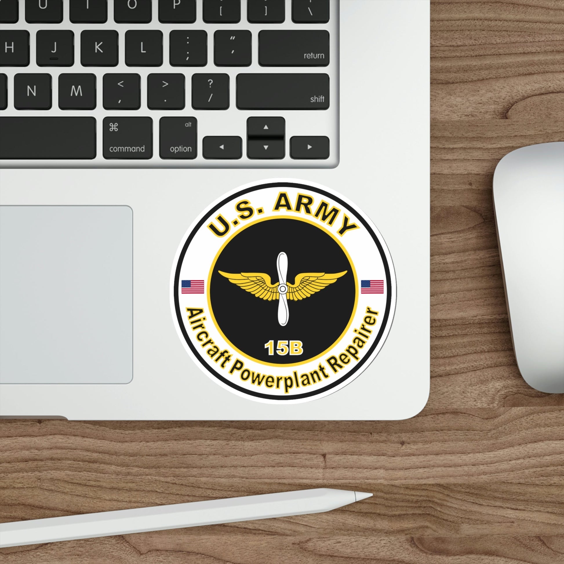 MOS 15B Aircraft Powerplant Repairer (U.S. Army) STICKER Vinyl Die-Cut Decal-The Sticker Space