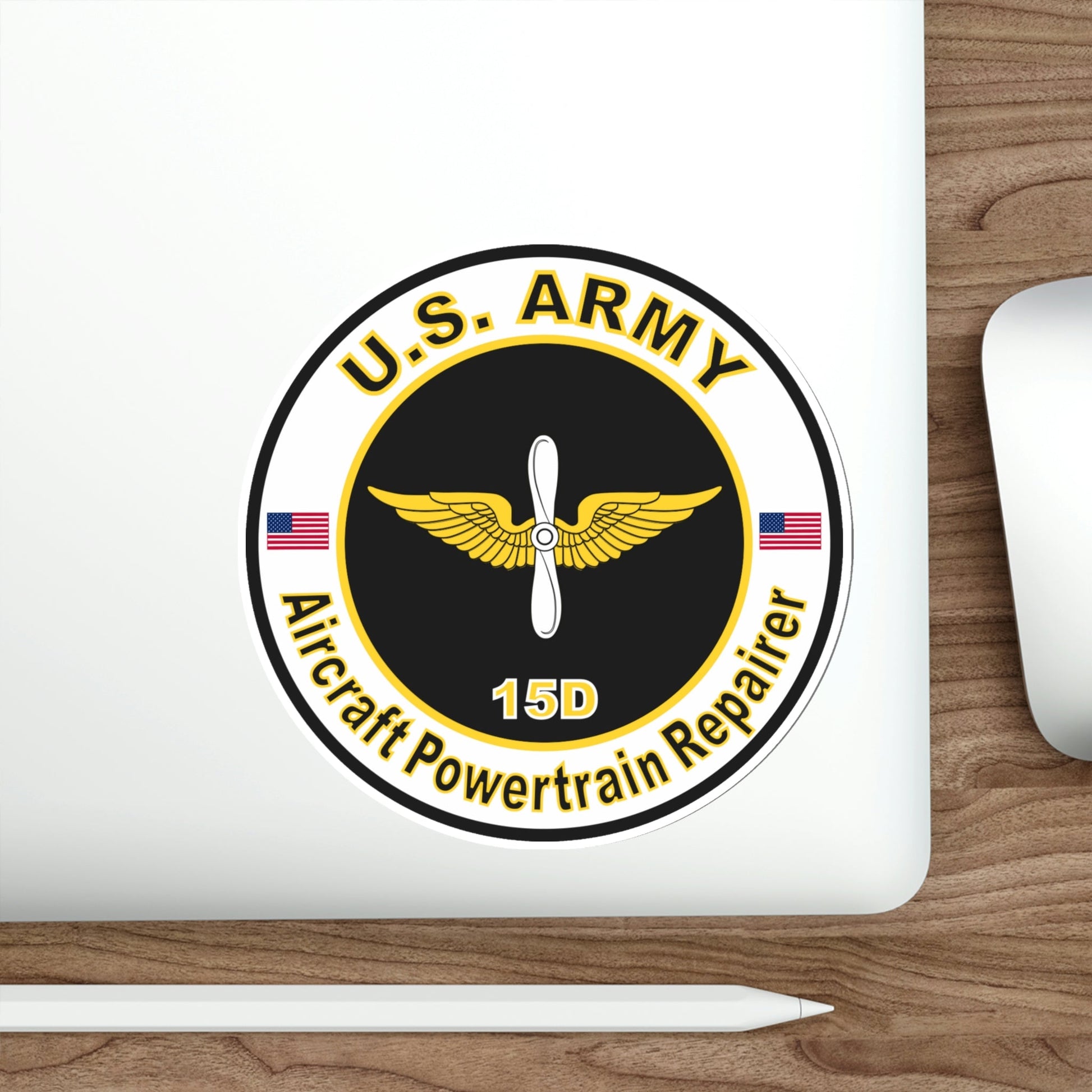 MOS 15D Aircraft Powerplant Specialist (U.S. Army) STICKER Vinyl Die-Cut Decal-The Sticker Space