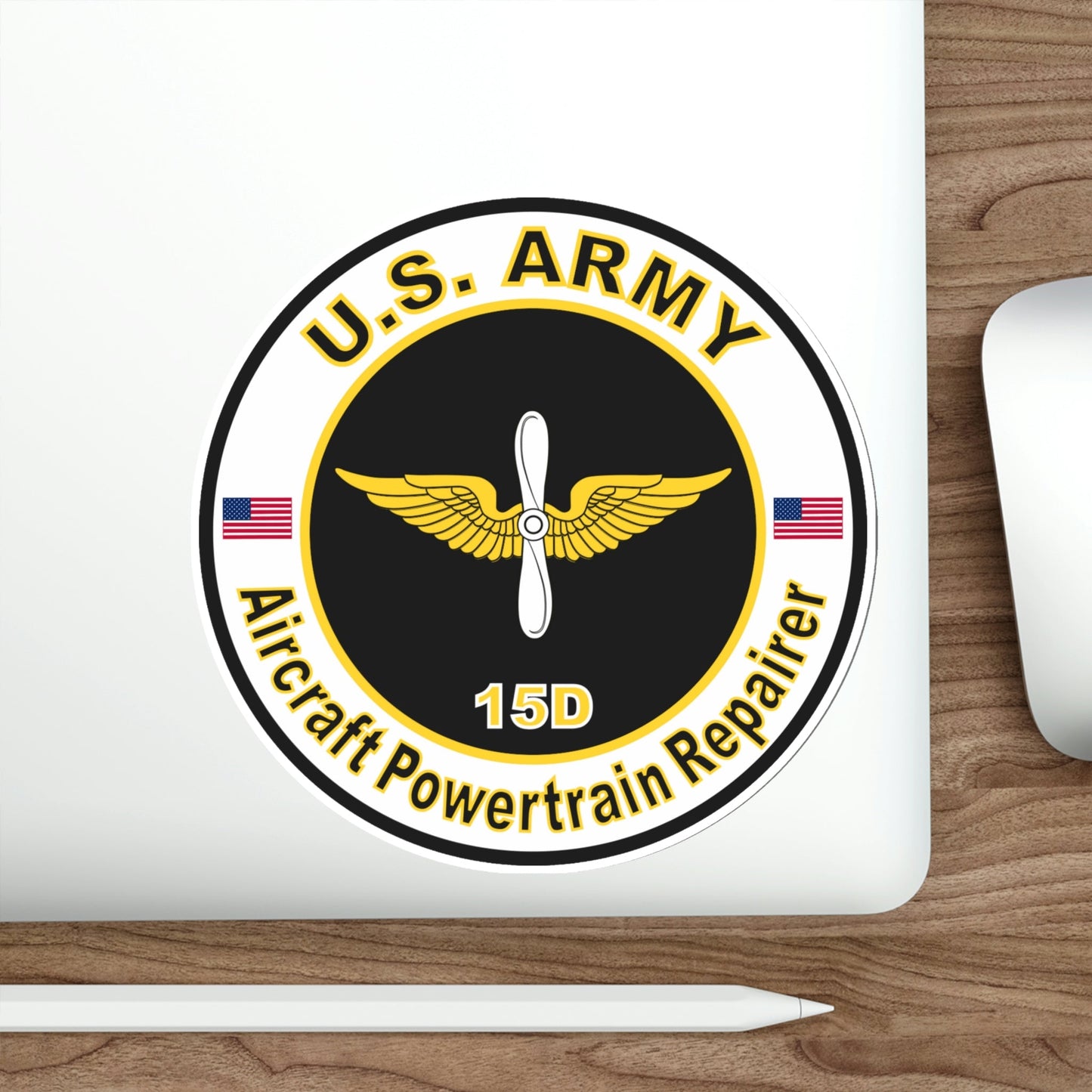 MOS 15D Aircraft Powerplant Specialist (U.S. Army) STICKER Vinyl Die-Cut Decal-The Sticker Space