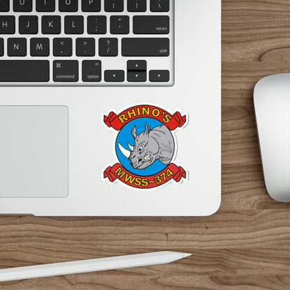 MWSS 374 Rhinos (USMC) STICKER Vinyl Die-Cut Decal-The Sticker Space