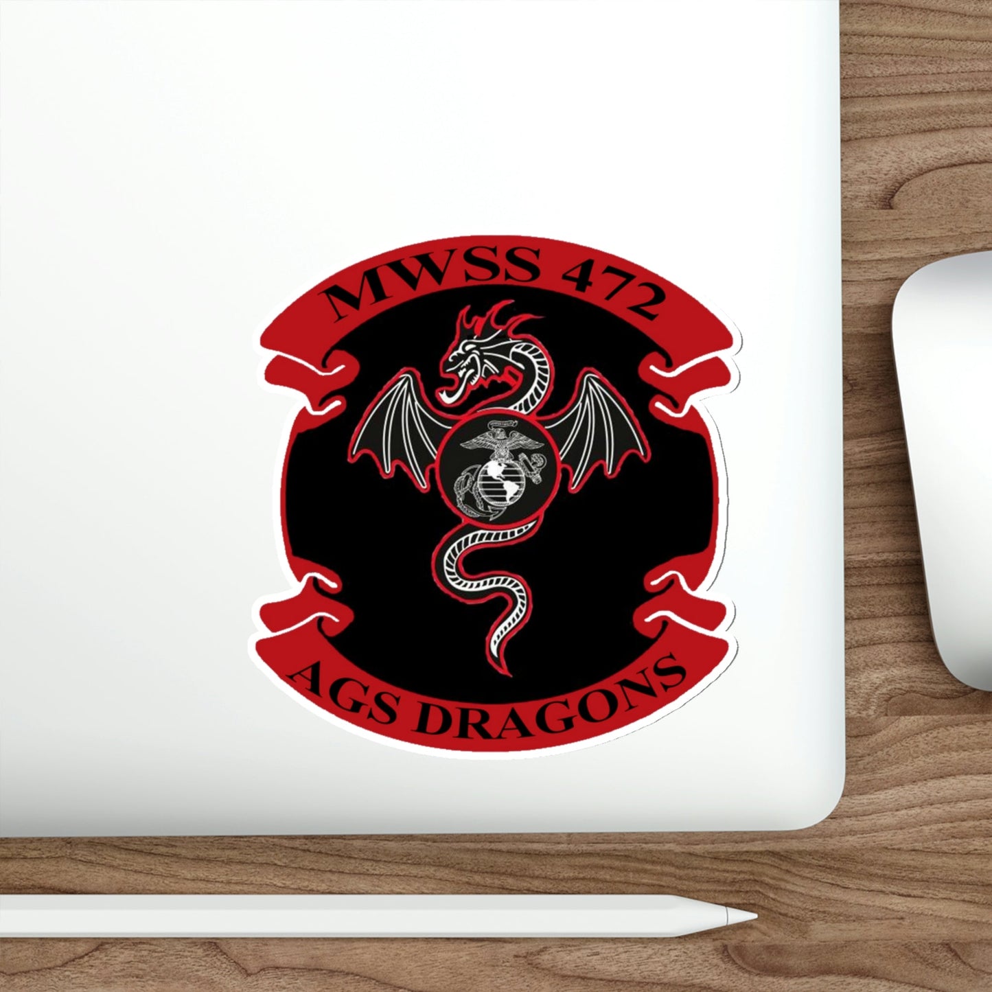 MWSS 472 AGS Dragons (USMC) STICKER Vinyl Die-Cut Decal-The Sticker Space