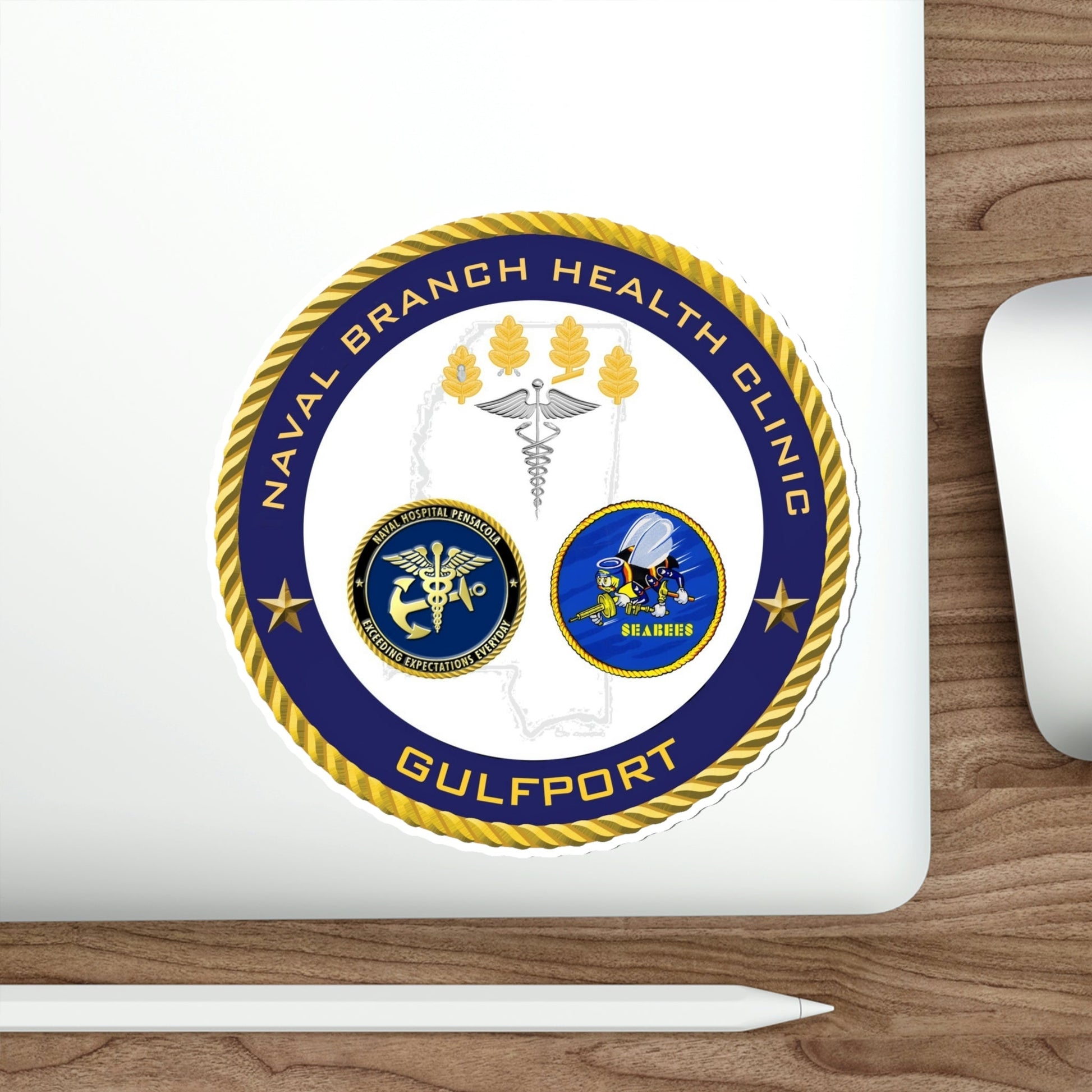 Naval Branch Health Clinic Gulfport (U.S. Navy) STICKER Vinyl Die-Cut Decal-The Sticker Space