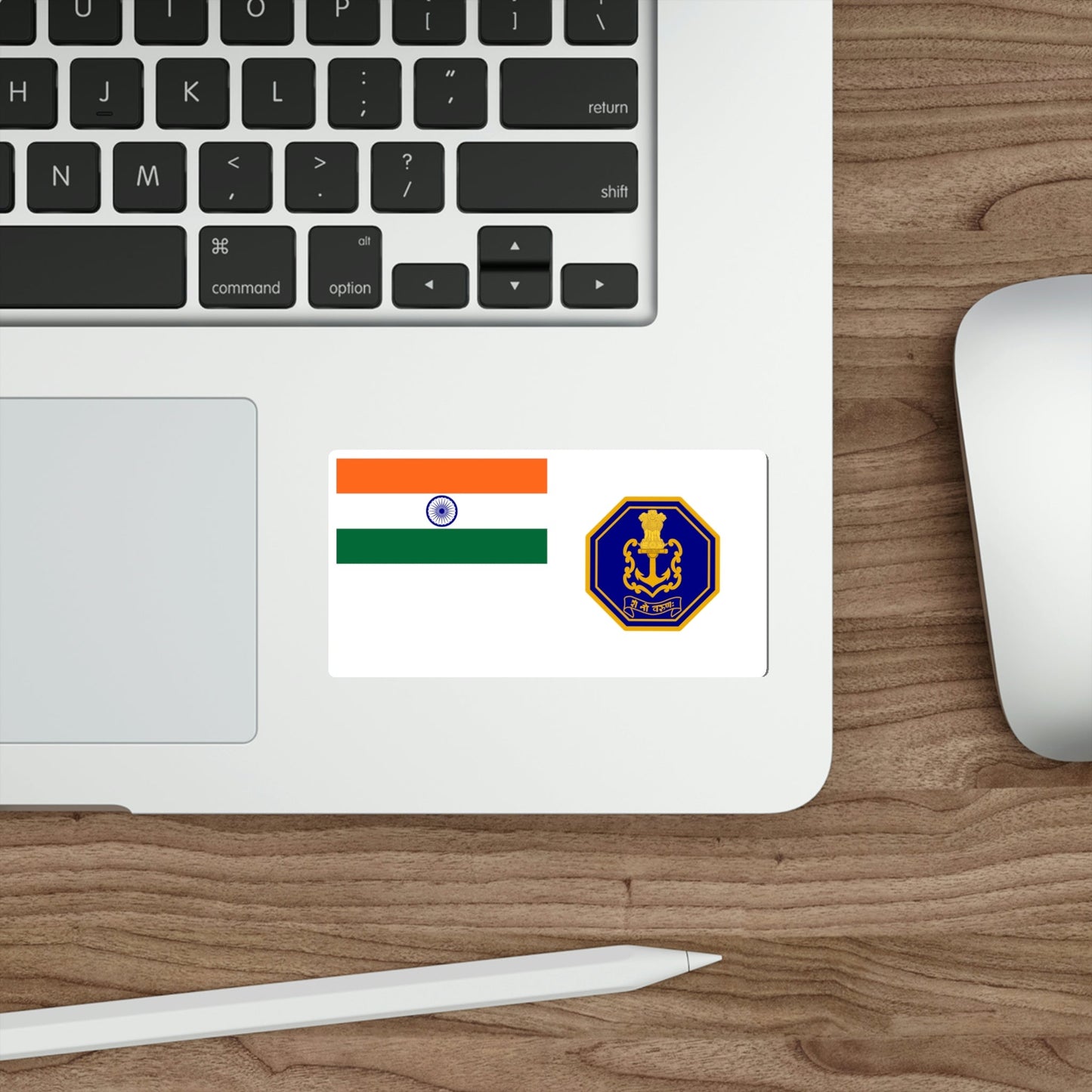 Naval Ensign of India (India) STICKER Vinyl Die-Cut Decal-The Sticker Space