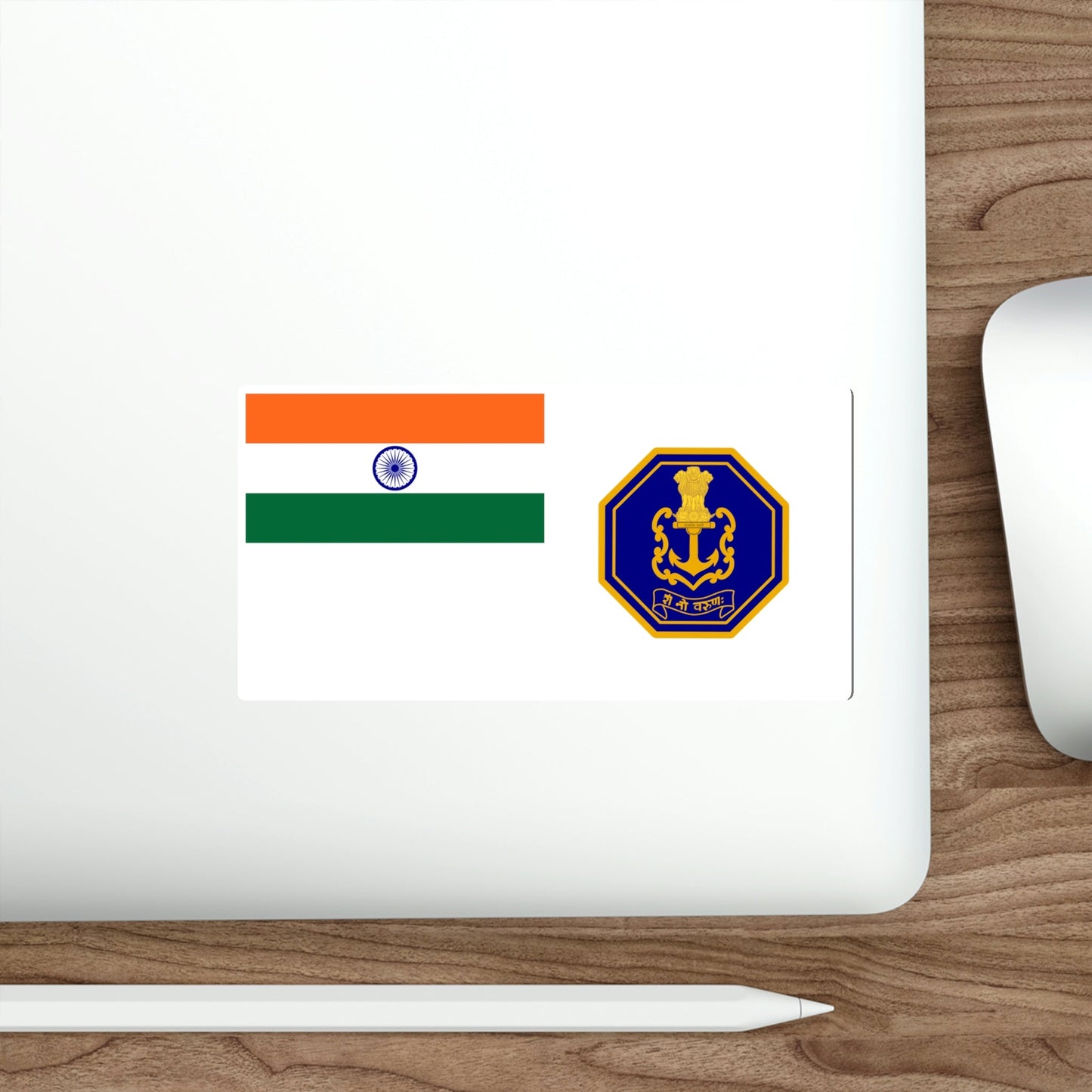 Naval Ensign of India (India) STICKER Vinyl Die-Cut Decal-The Sticker Space