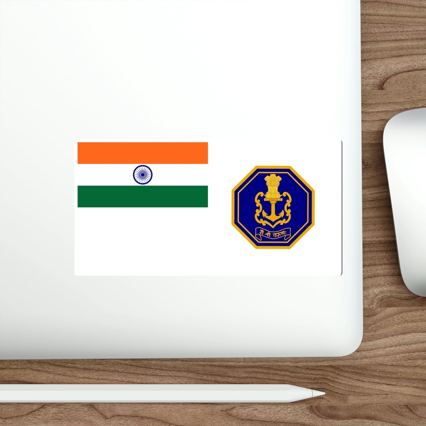 Naval Ensign of India (India) STICKER Vinyl Die-Cut Decal-The Sticker Space